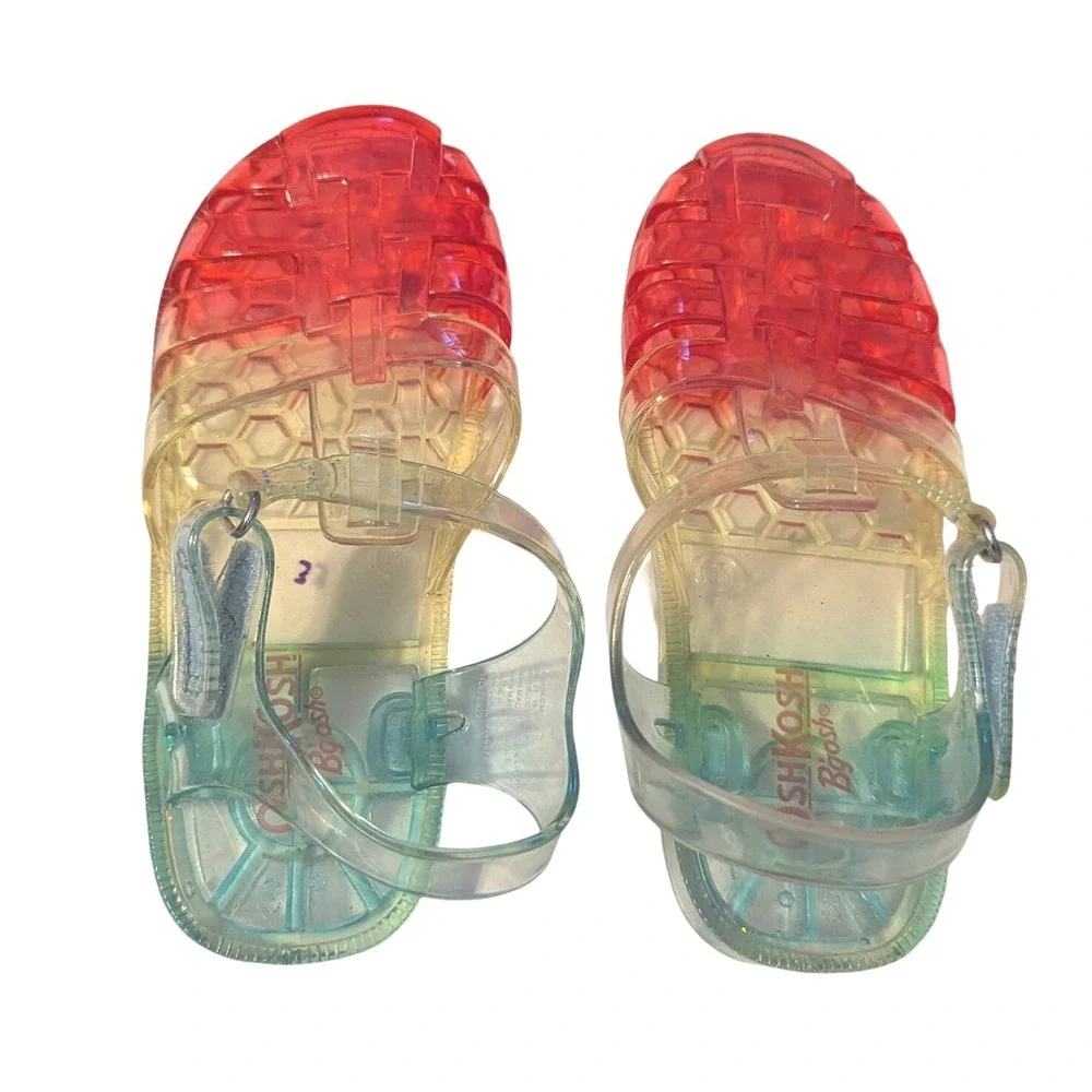 OshKosh Bgosh Marie Kids Rainbow Ombre Jelly Fisherman Sandals Size 10M OS21T02R